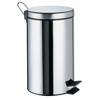 Ведро из нержавеющей стали с подъёмной крышкой 12 литров Глянцевое, 17205 фото  в интернет-магазине Санкомп