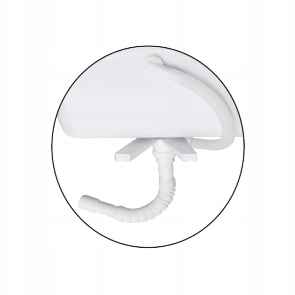 Раковина настенная пластиковая 340х500х210 мм Белая с сифоном фото  в интернет-магазине Санкомп