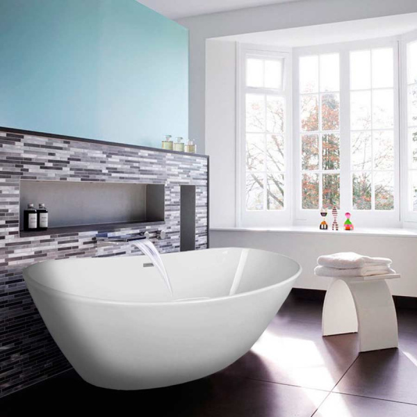 Ванна акриловая отдельностоящая овальная 1700х730 мм, 21984 фото  в интернет-магазине Санкомп