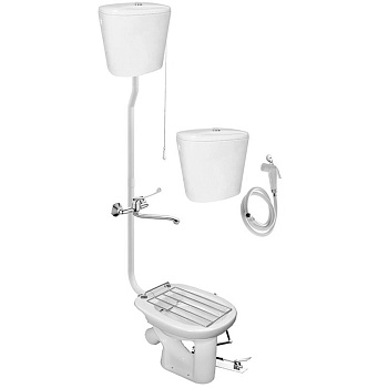 Видуар АНТИВСПЛЕСК , смывной бачок и бачок для раствора КЕРАМИКА ПЕДАЛЬ РЕШЕТКА СМЕСИТЕЛЬ, 22463 фото в интернет-магазине СанКомп www.sancomp.ru