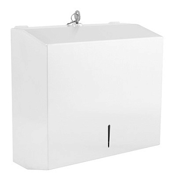 Диспенсер для листовых полотенец V-сложения из нержавеющей стали Белый, 23461 фото  в интернет-магазине Санкомп