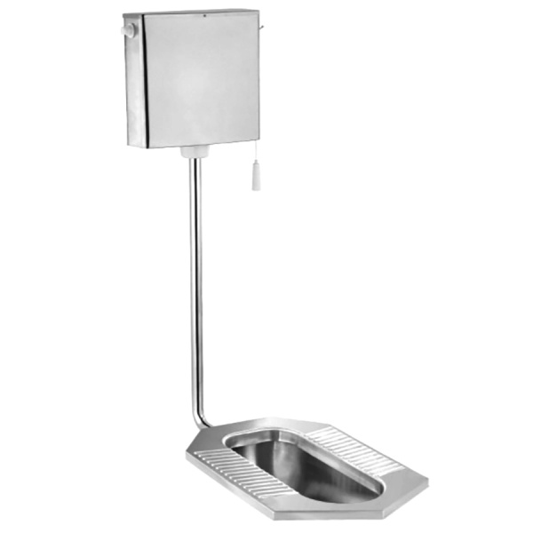 Чаша Генуя из нержавеющей стали омывание со всех сторон 645х430х195 с бачком и вертикальным сифоном фото  в интернет-магазине Санкомп