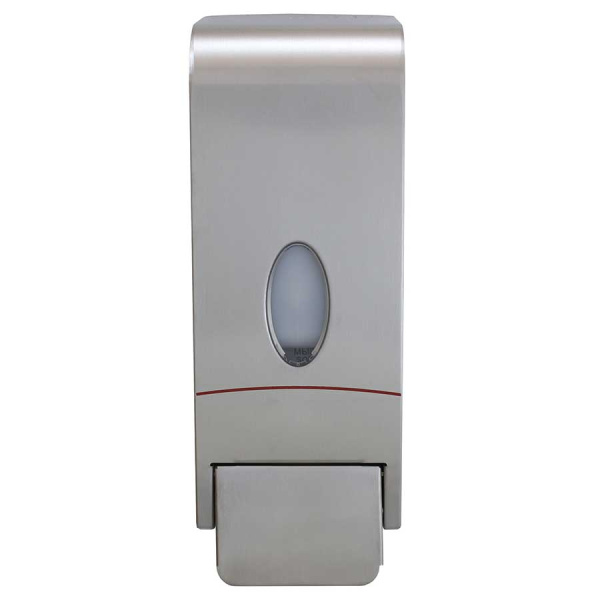 Дозатор для жидкого мыла настенный из нержавеющей стали 500 мл вертикальный Глянцевый, 27071 фото  в интернет-магазине Санкомп