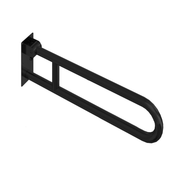 Поручень настенный подъёмный НЕРЖАВЕЮЩАЯ СТАЛЬ 800х100х270 мм D38 Черный, 21683 фото  в интернет-магазине Санкомп
