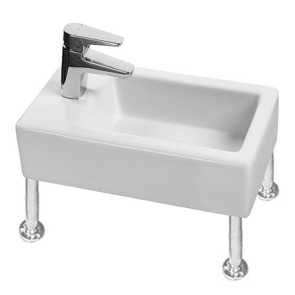 Ванна ножная керамическая с прямым дном (260х460х135) на каркасе высота 350 мм, 26911 фото  в интернет-магазине Санкомп