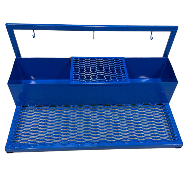 Мойка металлическая для чистки обуви с поддоном шириной 1250 мм RAL 5005, 25706 фото  в интернет-магазине Санкомп