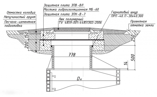 Водопроводный Колодец (Тип ВК) СВТ ПНД, ЦЕЛЬНОСВАРНОЙ, Ду-1400 мм, Н-2000 мм. Комплектация: лестница фото в интернет-магазине Санкомп