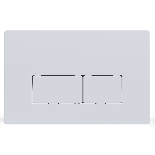 Кнопка смыва двойная, квадратная, цвет белый 22444 фото  в интернет-магазине Санкомп