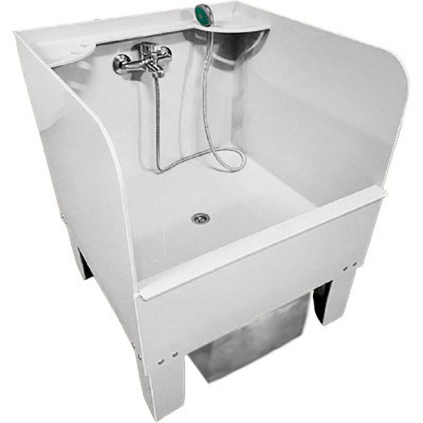 Слив технический напольный 800х800х890 С ЭКРАНОМ СО СМЕСИТЕЛЕМ С ПЕСКОУЛОВИТЕЛЕМ 17л, 20031  фото  в интернет-магазине Санкомп