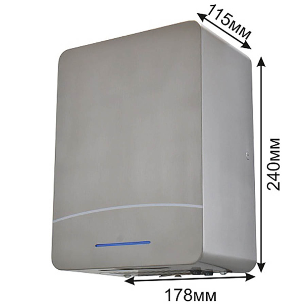 Сушилка для рук настенная ВЫСОКОСКОРОСТНАЯ (10 сек) 1100 Вт НЕРЖАВЕЙКА, НЕРА, УФ, Малошумная, 24968 фото  в интернет-магазине Санкомп