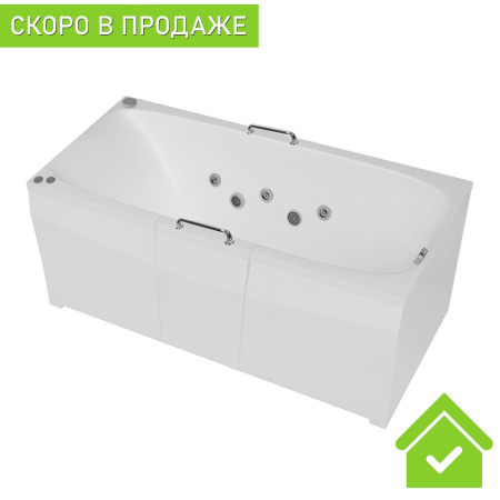 Ванна для инвалидов и пожилых с дверцей лежачая 1500х700х660 мм СЛИВ СПРАВА ПОЛНАЯ КОМПЛЕКТАЦИЯ 2120 фото  в интернет-магазине Санкомп