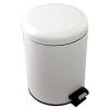 Ведро из нержавеющей стали с подъёмной крышкой 5 литров Белое, 21214 фото  в интернет-магазине Санкомп