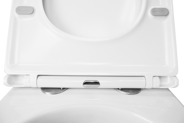 Унитаз подвесной БЕЗОБОДКОВЫЙ слив "Торнадо" с Б/С сиденьем микролифт, инсталляция БЕЗ КЛАВИШИ 2246 фото  в интернет-магазине Санкомп