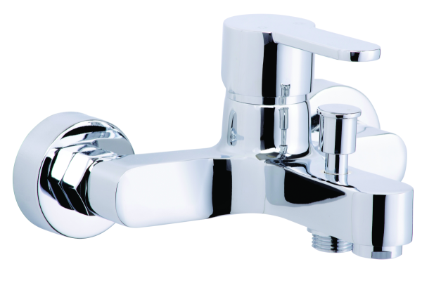 Смеситель для ванны настенный, излив короткий, без лейки и шланга, 22275 фото  в интернет-магазине Санкомп