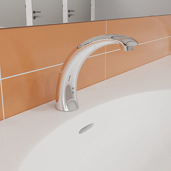 Кран НА ОДНУ ВОДУ Высокий СЕНСОРНЫЙ питание USB (Необходимо предварительное смешивание), 25125 фото  в интернет-магазине Санкомп