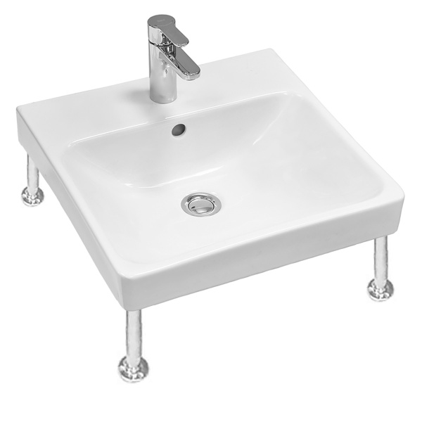 Ванна ножная керамическая с прямым дном (450х450х160) на каркасе высота 350 мм, 26912 фото  в интернет-магазине Санкомп