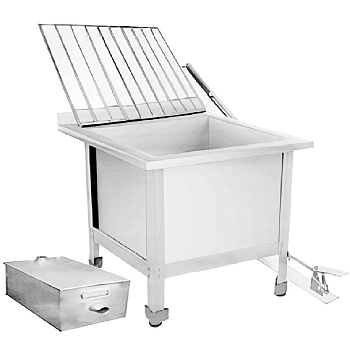 Видуар технический слив (поддон) 530х530х600 С ПОДЪЕМНОЙ РЕШЕТКОЙ, ПЕДАЛЬ, С ПЕСКОУЛОВИТЕЛЕМ, 18639 фото  в интернет-магазине Санкомп