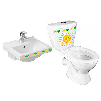 Раковина детская с унитазом СОЛНЫШКО, 15489 фото  в интернет-магазине Санкомп