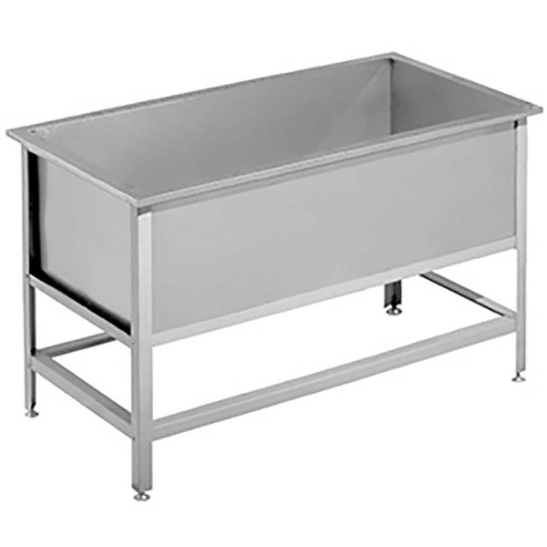 Ванна моечная AISI 430-0,8 мм сварная 1 секция 1440х700х450, Б/О, без полки, 1540х800х870, 25215 фото  в интернет-магазине Санкомп