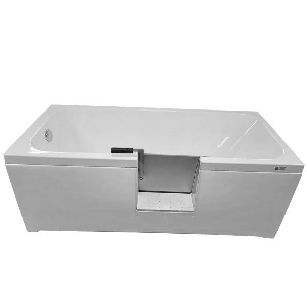 Ванна для инвалидов и пожилых с дверцей белой лежачая 1600х700х590 мм СЛИВ СЛЕВА 22591 фото  в интернет-магазине Санкомп