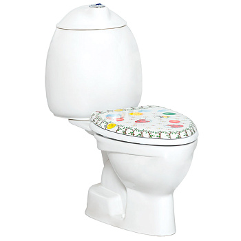 Унитаз-компакт детский с горизонтальным выпуском с рисунком (571х302х660 (305)), 9289 фото  в интернет-магазине Санкомп