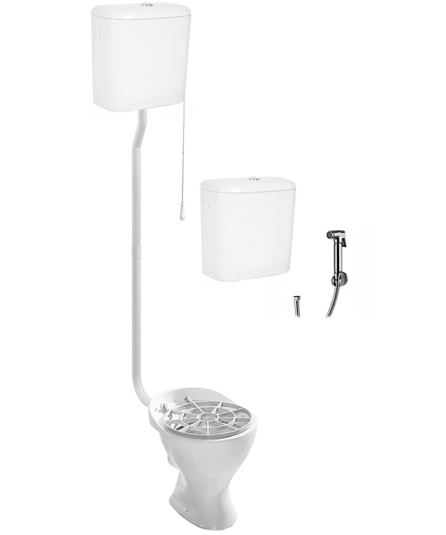Видуар ВОРОНКООБРАЗНЫЙ,с высоким бачком и бачком для раствора КЕРАМИКА(БЕЗ ПЕДАЛИ И СМЕСИТЕЛЯ), 2764 фото в интернет-магазине СанКомп www.sancomp.ru