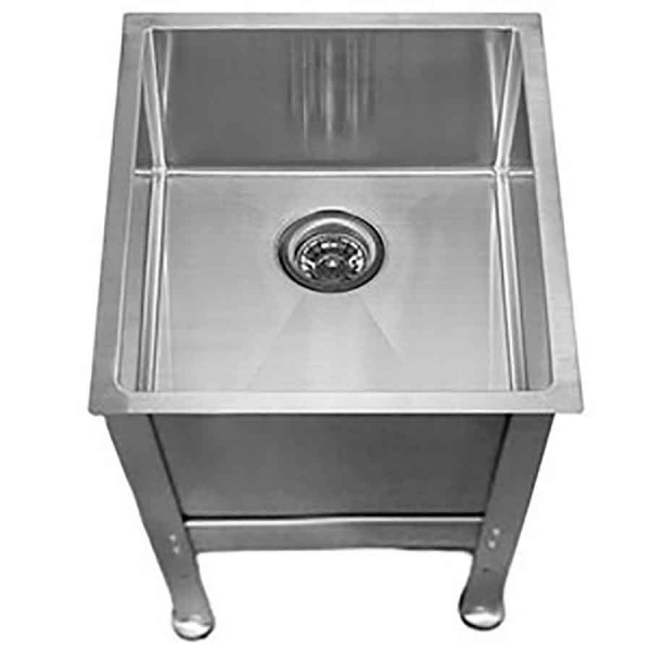 Ванна ножная из нержавеющей стали 380х450х200 мм НА КАРКАСЕ 450 мм, 18443  фото  в интернет-магазине Санкомп