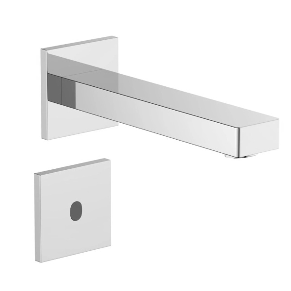 Кран настенный скрытого монтажа с литым изливом СЕНСОРНЫЙ Хром, 27160 фото  в интернет-магазине Санкомп