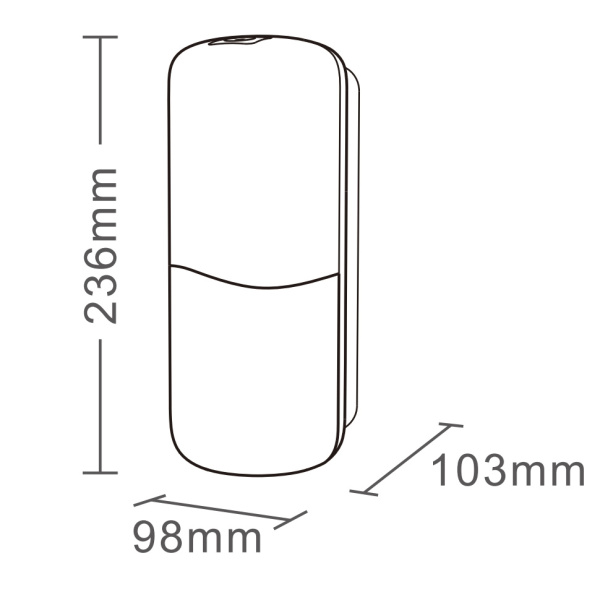 Дозатор сенсорный для жидкого мыла пластиковый АВТОМАТИЧЕСКИЙ  500 мм (питание батарейки), 24712 фото  в интернет-магазине Санкомп
