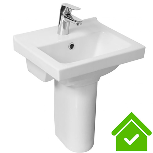 Умывальник на пьедестале ДЕТСКИЙ С/О, С/П 40 см ПРЯМОУГОЛЬНЫЙ (355х405х500) для детей от 4 до 7 лет фото  в интернет-магазине Санкомп