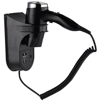 Фен настенный для общественных мест 1400 Вт Черный, 21221 фото  в интернет-магазине Санкомп