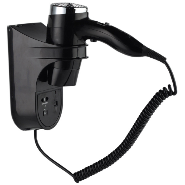 Фен настенный для общественных мест 1400 Вт Черный, 21221 фото  в интернет-магазине Санкомп