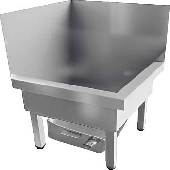 Слив технический напольный 700х700х700 УГЛОВОЙ с экраном С ПЕСКОУЛОВИТЕЛЕМ 15л, 20500 фото  в интернет-магазине Санкомп