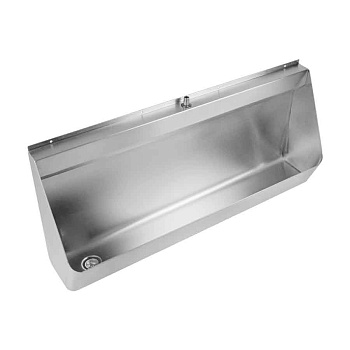 Писсуар коллективный, вход 1 вертикальный с трубкой Ø38, выпуск резьба Ду 40 СЛЕВА (240х1200х545) фото  в интернет-магазине Санкомп