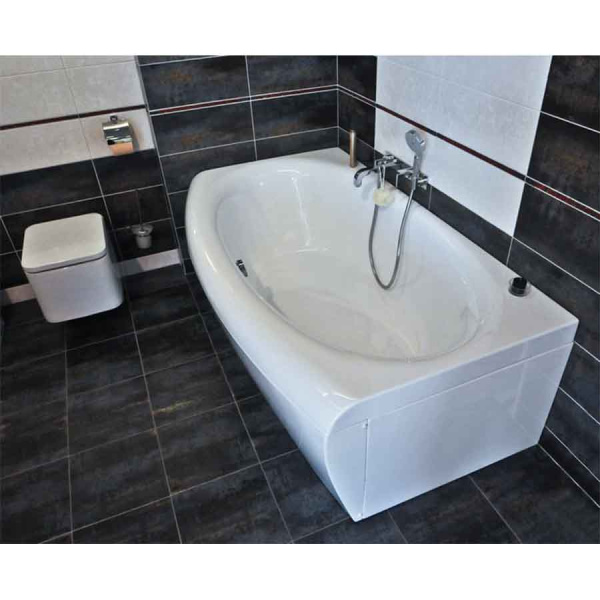 Ванна акриловая асимметричная-фигурная в полной комплектации 1700х970 мм, 21955 фото  в интернет-магазине Санкомп