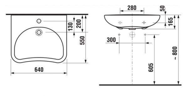 Комплект Умывальник для инвалидов с изменяемым наклоном (640х550х165) без смесителя, 24884 фото  в интернет-магазине Санкомп