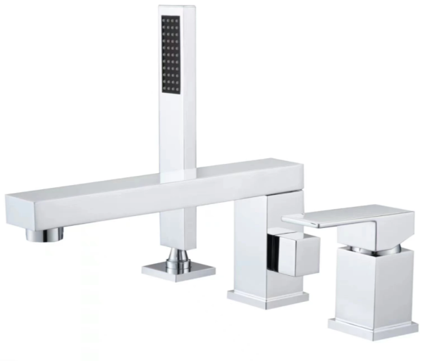 Смеситель на борт ванны ОДНОРЫЧАЖНЫЙ излив литой, лейка 1 режим, 26011 фото  в интернет-магазине Санкомп