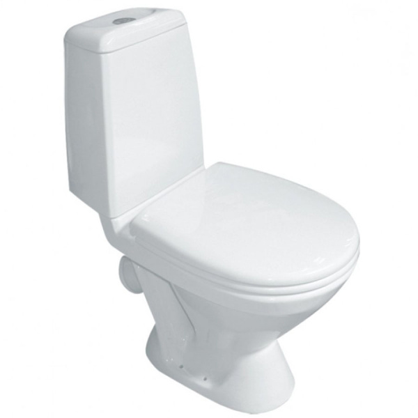 Унитаз компакт керамика косой выпуск (640x390x820) 1-х режимная арматура, сидение ПП , 26488 фото  в интернет-магазине Санкомп