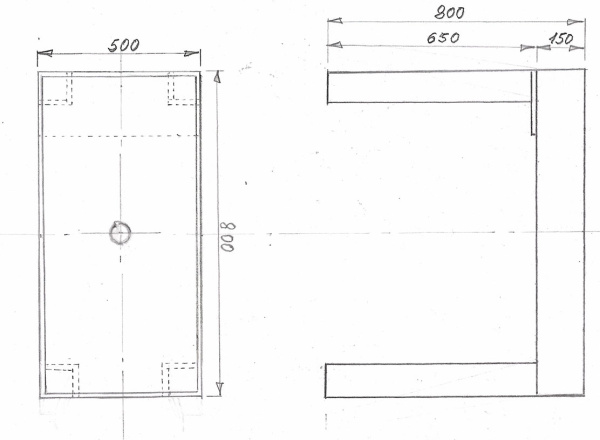 Поддон со складными ножками 800х500х800 мм (по чертежу заказчика), 24459 фото  в интернет-магазине Санкомп
