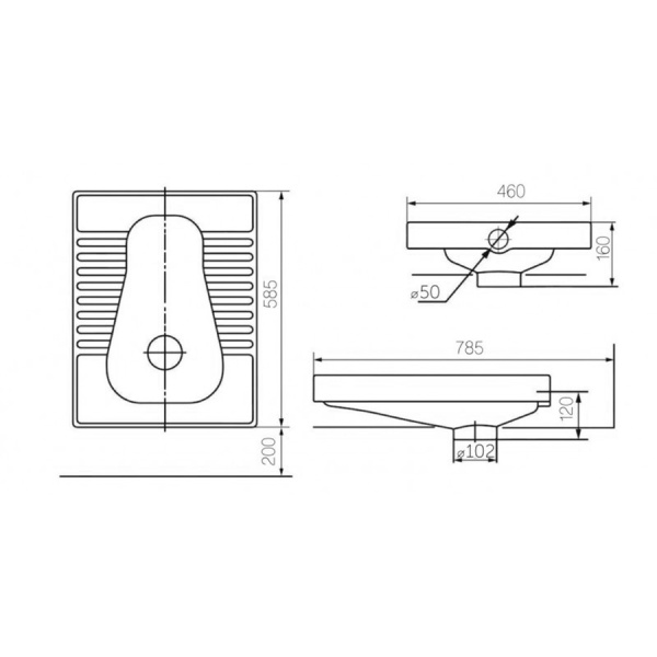 Чаша Генуя керамическая омывание с одной стороны  ТОНКАЯ КЕРАМИКА 585х460х160, 0202.00.5 картинки, фото арт.0202.00.5