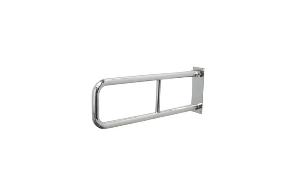 Поручень настенный откидной округлый из нержавеющей стали 620х230x75 мм, 22078 фото  в интернет-магазине Санкомп