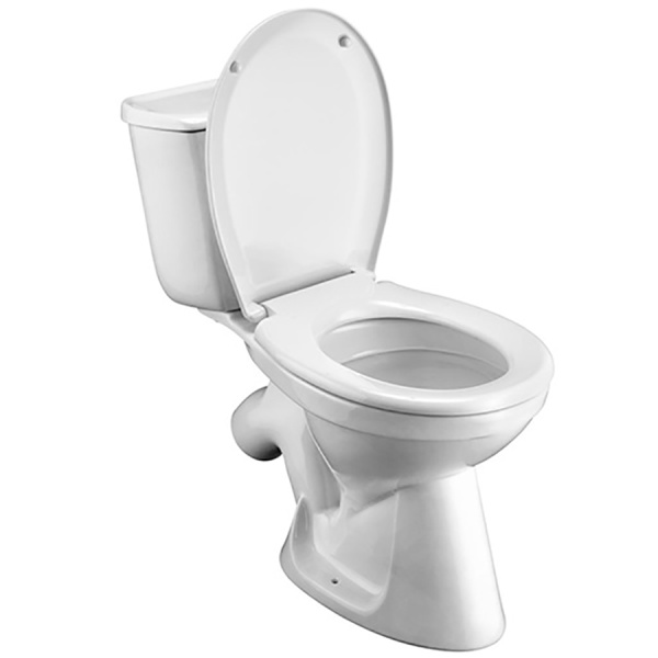 Унитаз-компакт КОСОЙ (660х390х710) АНТИВСПЛЕСК (ВОРОНКООБРАЗНЫЙ), подводка СНИЗУ, 2 режима, 875 фото  в интернет-магазине Санкомп