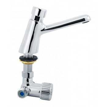 Кран настольный с литым изливом ПОРЦИОННЫЙ в комплекте с трехходовым смесительным краном фото  в интернет-магазине Санкомп