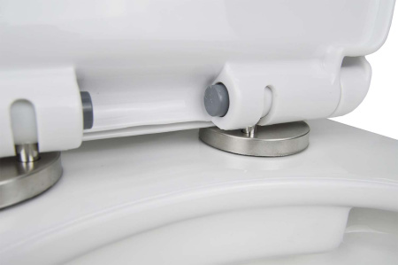 Унитаз подвесной БЕЗОБОДКОВЫЙ 355х550х410 мм, с быстросъемным сиденьем микролифт, 23500  фото  в интернет-магазине Санкомп