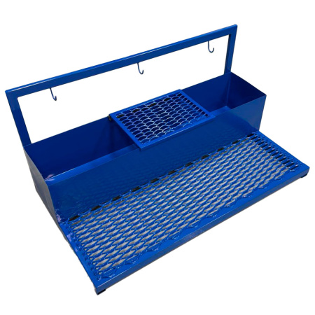 Мойка металлическая для чистки обуви с поддоном шириной 1250 мм RAL 5005, 25706 фото  в интернет-магазине Санкомп