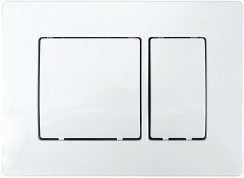 Кнопка смыва двойная, белая 22423 фото  в интернет-магазине Санкомп