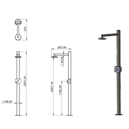 Уличный душ антивандальный, 25983 фото  в интернет-магазине Санкомп