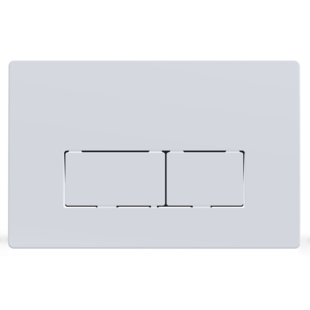 Кнопка смыва двойная, квадратная, цвет белый 22444 фото  в интернет-магазине Санкомп