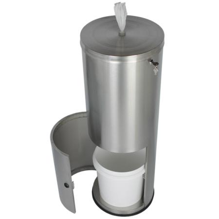 Урна С Диспенсером бумаги Матовая 12 литров, 21190 фото  в интернет-магазине Санкомп