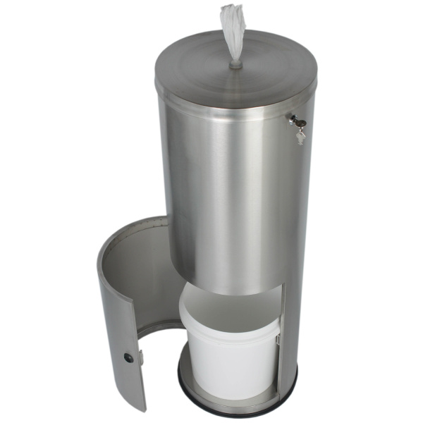 Урна С Диспенсером бумаги Матовая 12 литров, 21190 фото  в интернет-магазине Санкомп